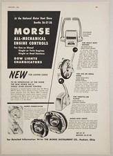 1956 Print Ad Morse All-Mechanical Marine Engine Controls for Boats Hudson,Ohio