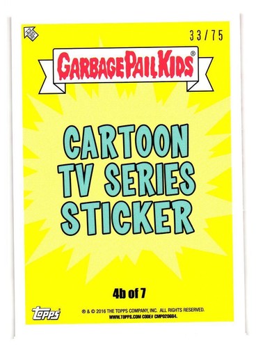 2016 GARBAGE PAIL KIDS SERIES 2 PRIME SLIME TRASHY TV PICK YOUR CARD BLOODY RED - Picture 92 of 323
