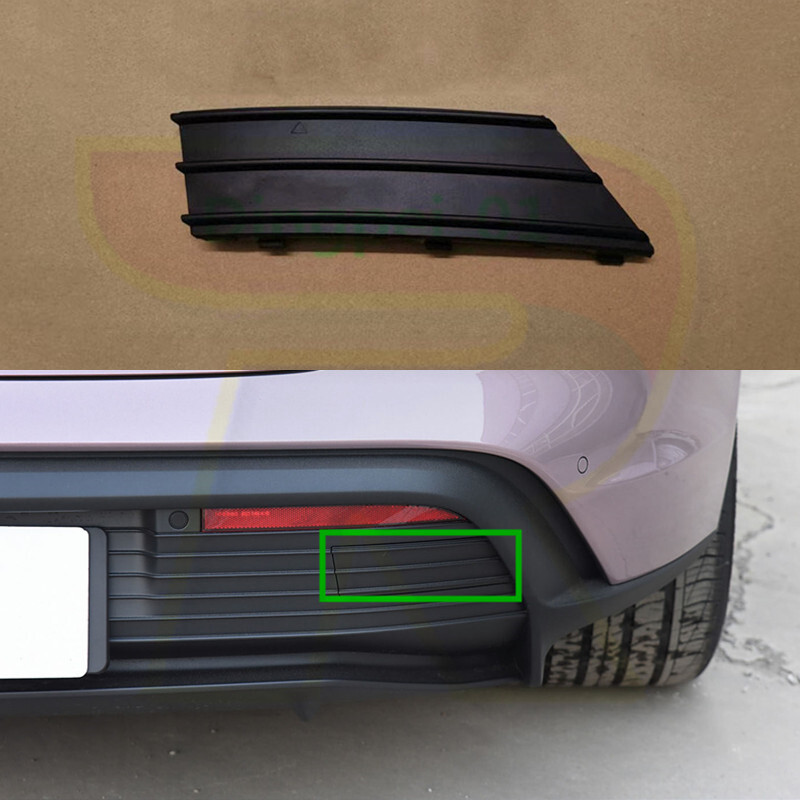 Black Rear Bumper Tow Eye Cover For Porsche Taycan 2019-2023