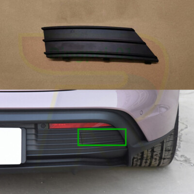 Black Rear Bumper Tow Eye Cover For Porsche Taycan 2019-2023