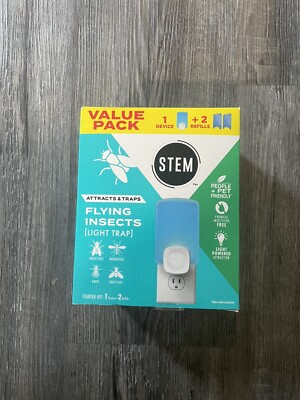 STEM LIGHT TRAP KIT ATTRACTS & TRAPS FLYING INSECTS, PLUG-IN DEVICE + 2 ...