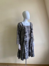 Ewa i Walla Womens Multicolor Plaid Knee Length Dress Size M