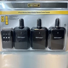 NEW Defiant 3-Pack Wireless Indoor/Outdoor Remote Control Switch  110 527