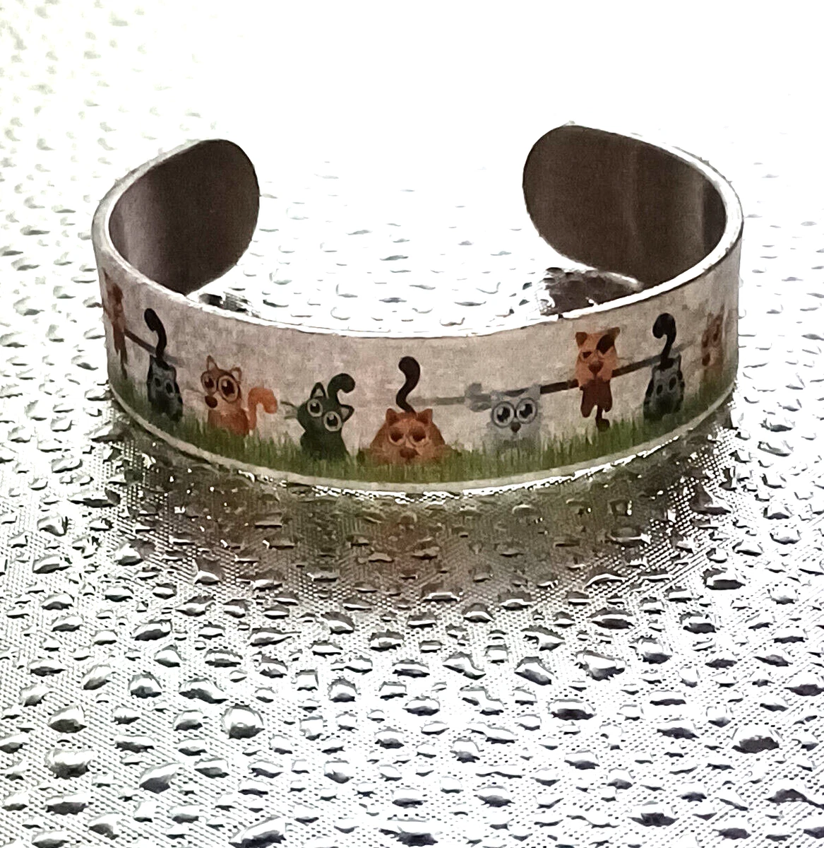 Aluminum shop cuff bracelets
