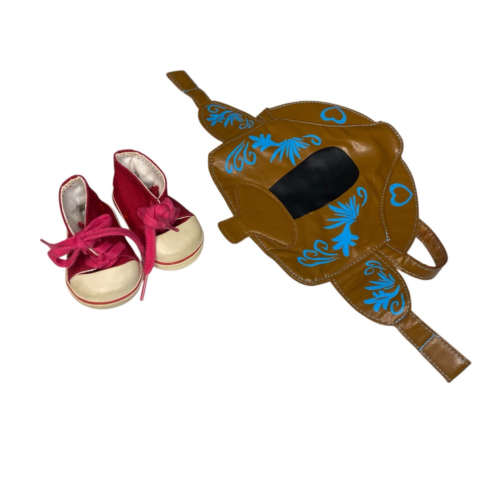 Build-A-Bear Workshop Bundle - Horse Saddle and Red Sneakers that fit the bear