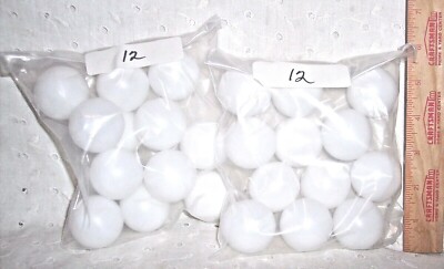 PING PONG WHITE BALLS 12PACK OR 24 PACK : U CHOOSE  
