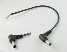 CCTV DC Power Plug Jack Connector 5.5x2.5mm Male Right Angle Cord Cable 30cm/1ft
