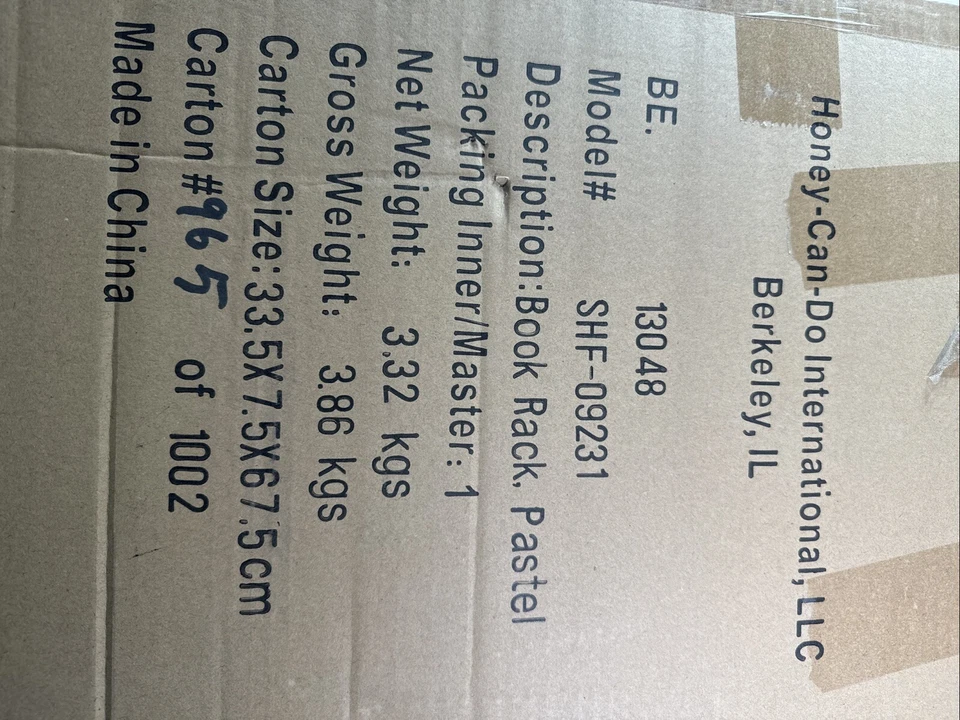 Estantería para libros infantiles HoneyCanDo color pastel/blanco 25x24x11" SIN MONTAR EN CAJA Foto 2 de 4