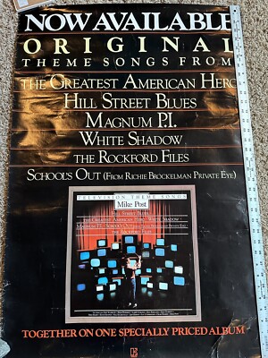 Vintage Mike Post Theme Songs Promotion Poster 24''x36''