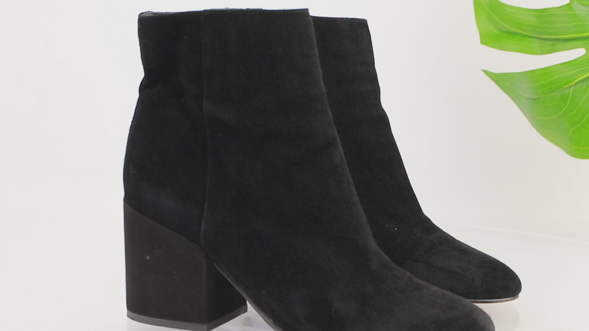 Sam Edelman Womens Taye Boot Size Black Suede Bootie Block