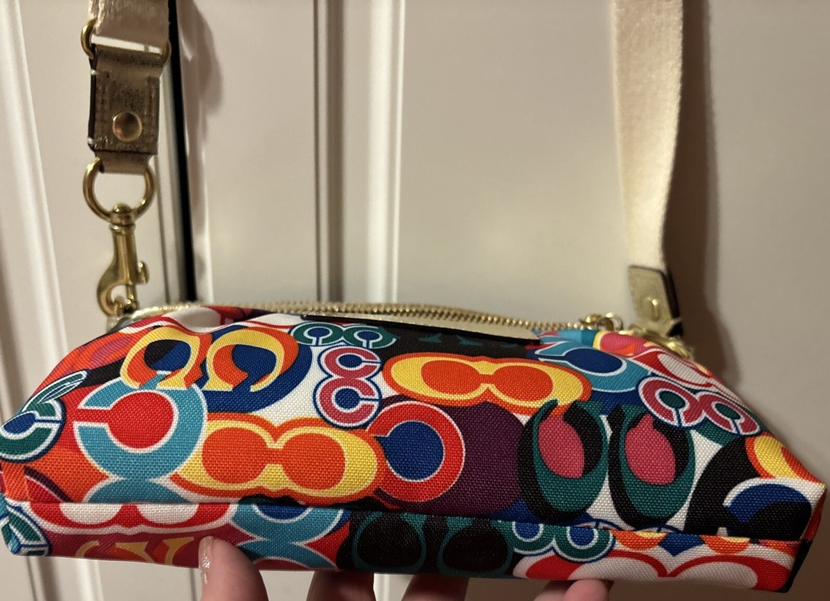 Coach Poppy Pop C Glam Graffiti Crossbody/Multi Colors Gold