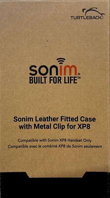 Sonim  XP8 Leather Vertical Phone Holster Pouch Case, Metal Belt Clip