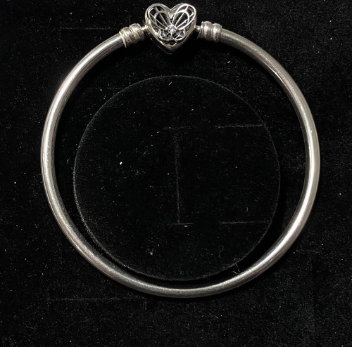 Pandora Armband Schmetterling Armreif Herz Strass Größe klein 17 cm silberfarben - Bild 2 von 5