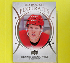 DENNIS CHOLOWSKI  2018-19  UD ROOKIE PORTRAITS  #P55  Detroit Red Wings