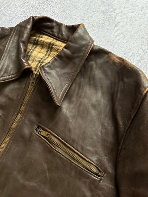 Antique 1940s French Cyclist Hartmann Leather Jacket WW2 Era Antique 1940s French Cyclist Hartmann Leather Jacket WW2 Era