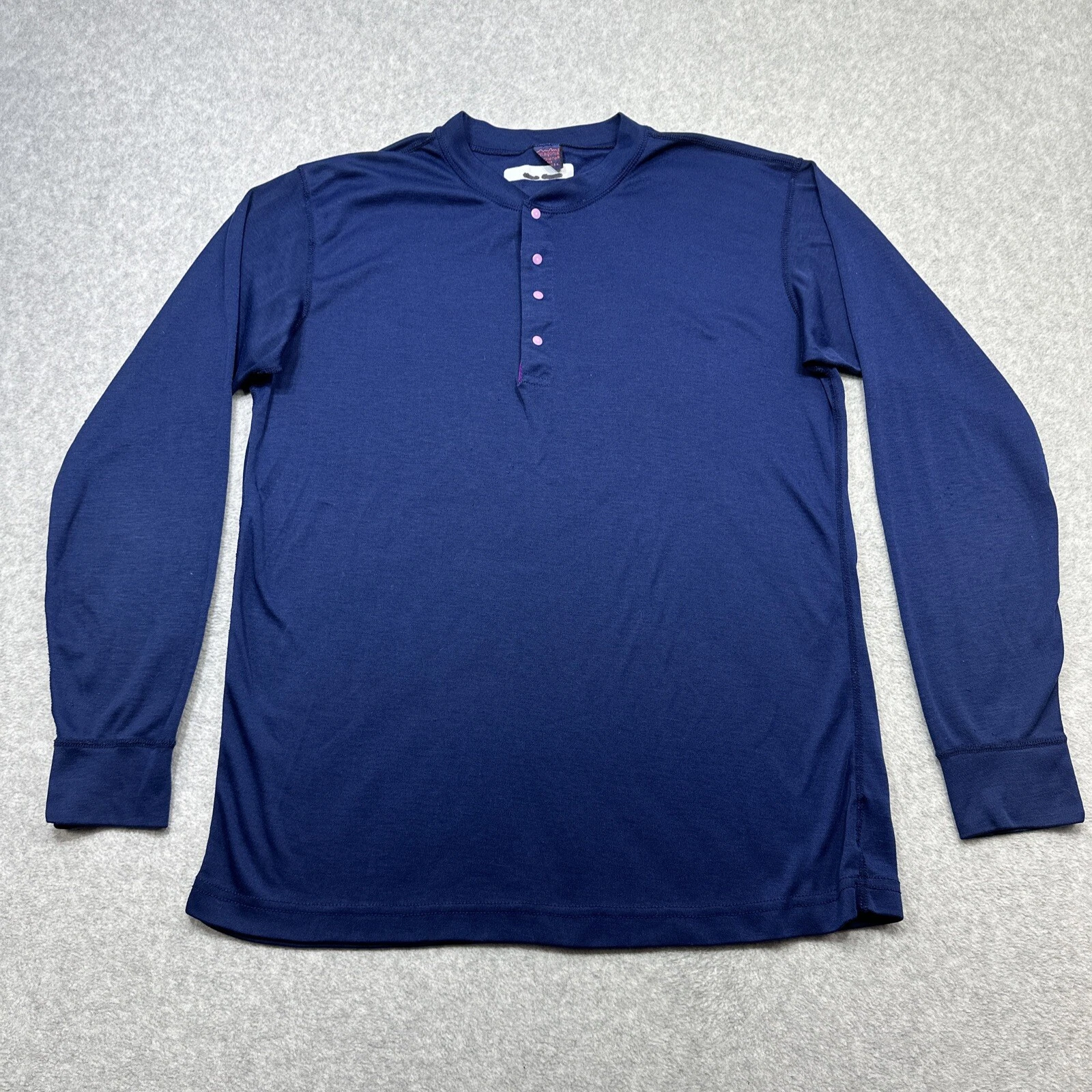 Vintage Patagonia Snap Henley Large Blue Capilene Base Layer Outdoor Hiking