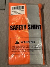Orange High Visibility Short Sleeve Safety Shirt Reflective Size XL New