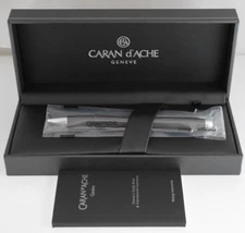 CARAN d'ACHE CdA Leman Mat Black Lacquer PATEK PHILIPPE Ballpoint Pen (NEW) RARE