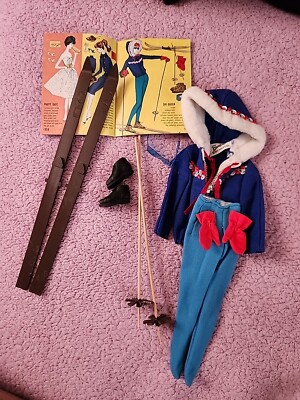 Vintage Barbie 1960's ''Ski Queen'' Outfit #948 In Decent Condition 
