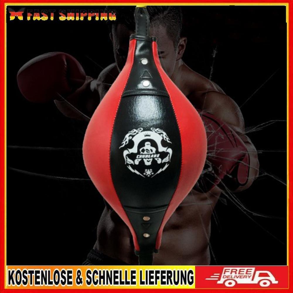 Image of PU Leather Pear Boxing Bag with Pump Punching Ball Speed Punching Ball for Gym