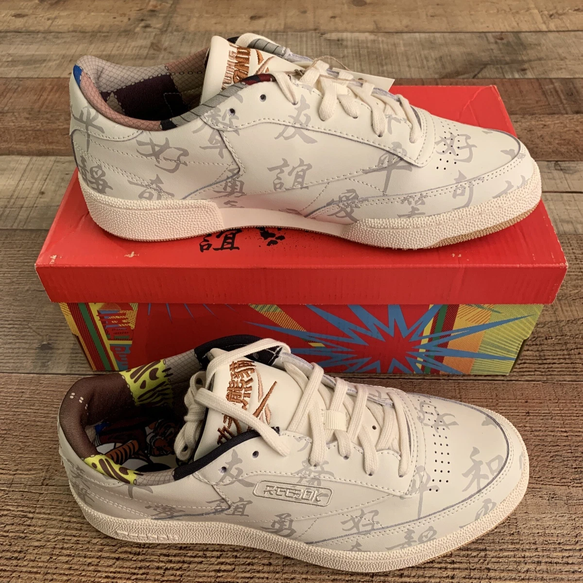 Triumferende Beregning Shuraba Reebok Club C 85 Size 8.5 Kung Fu Panda Men White Collaboration Sneakers  GZ8633 | eBay