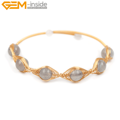 Gold Filled Chakras Quartz Jade Stone Jewelry Handmade Adjustable Bracelet Gift - Picture 99 of 133