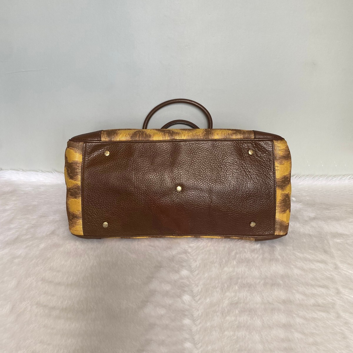 VIVIENNE WESTWOOD Vintage Large Brown Yellow Safari Bowler VIVIENNE WESTWOOD Vintage Large Brown Yellow Safari Bowler