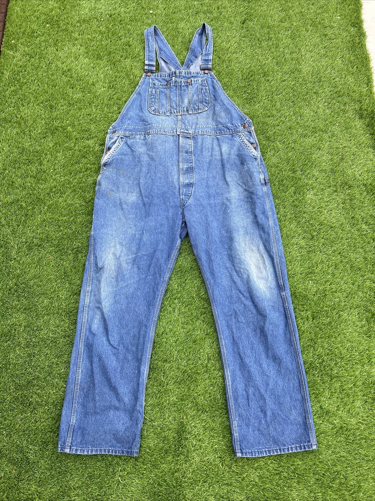 Big Ben Wrangler Bib Denim Overalls Men's 46x32 Carpe… Gem