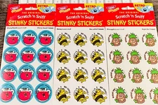 TREND Scratch n Sniff RETRO STINKY STICKERS CHERRY PUNCH + HONEY + PINEAPPLE Lot