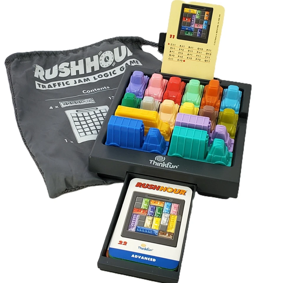 RUSH HOUR Traffic Jam Logic Game by ThinkFun 2010 Complete Educational School - Image 3 of 4