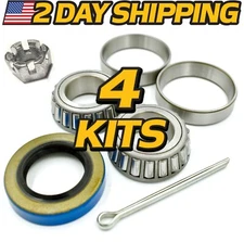 (4 Kits) Front Wheel Bearing Rebuild fits EZGO 50892G1, 25146G1, 00798G8