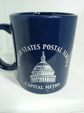 USPS COFFEE MUG. UNITED STATES POSTAL SERVICE MUG. USPS Art Deco Mug. B289
