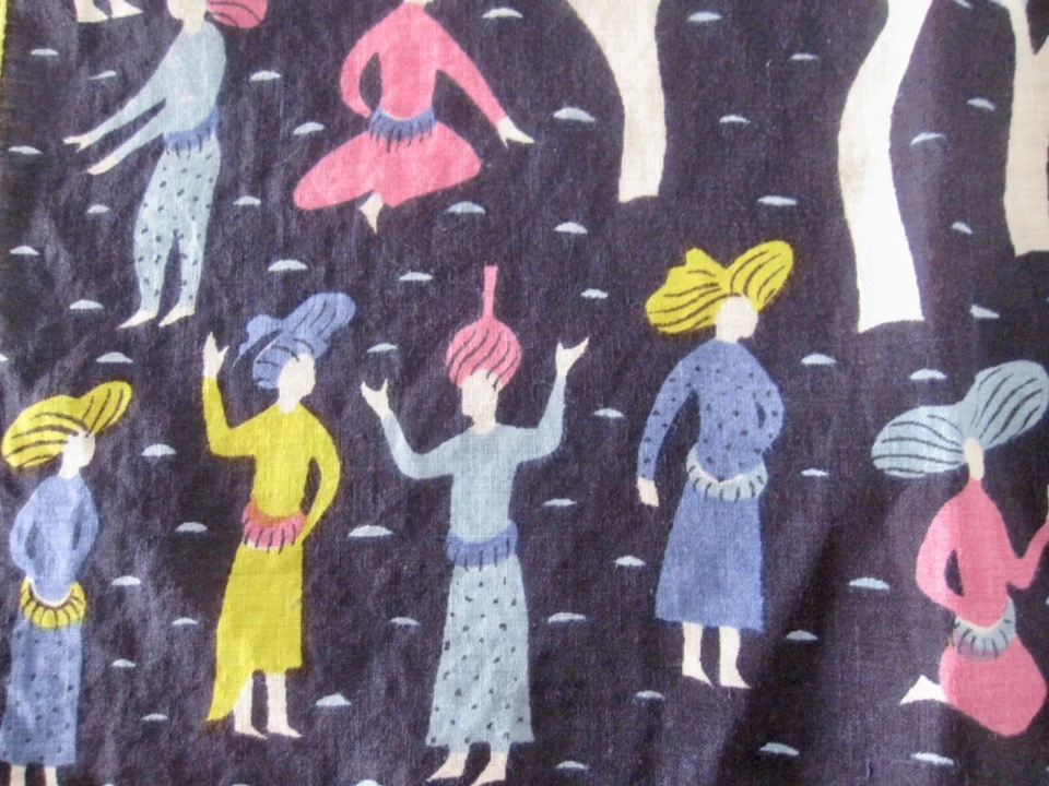 Pañuelo firmado por Tammis Keefe Hankie Hanky turbante étnico de colección 14" x 14" raro Foto 4 de 4