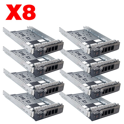 8PCS 3.5'' SAS SATA HDD Caddy Für DELL PowerEdge T410 T610 T710 R310 T310