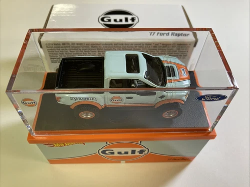 HOT WHEELS 2017 RLC REDLINE CLUB '17 FORD RAPTOR PICKUP TRUCK RARE GULF RACING