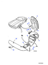 Jaguar Genuine Fender Baffle Fits XJS Sports 1975-1996 Classic HHD4310AA