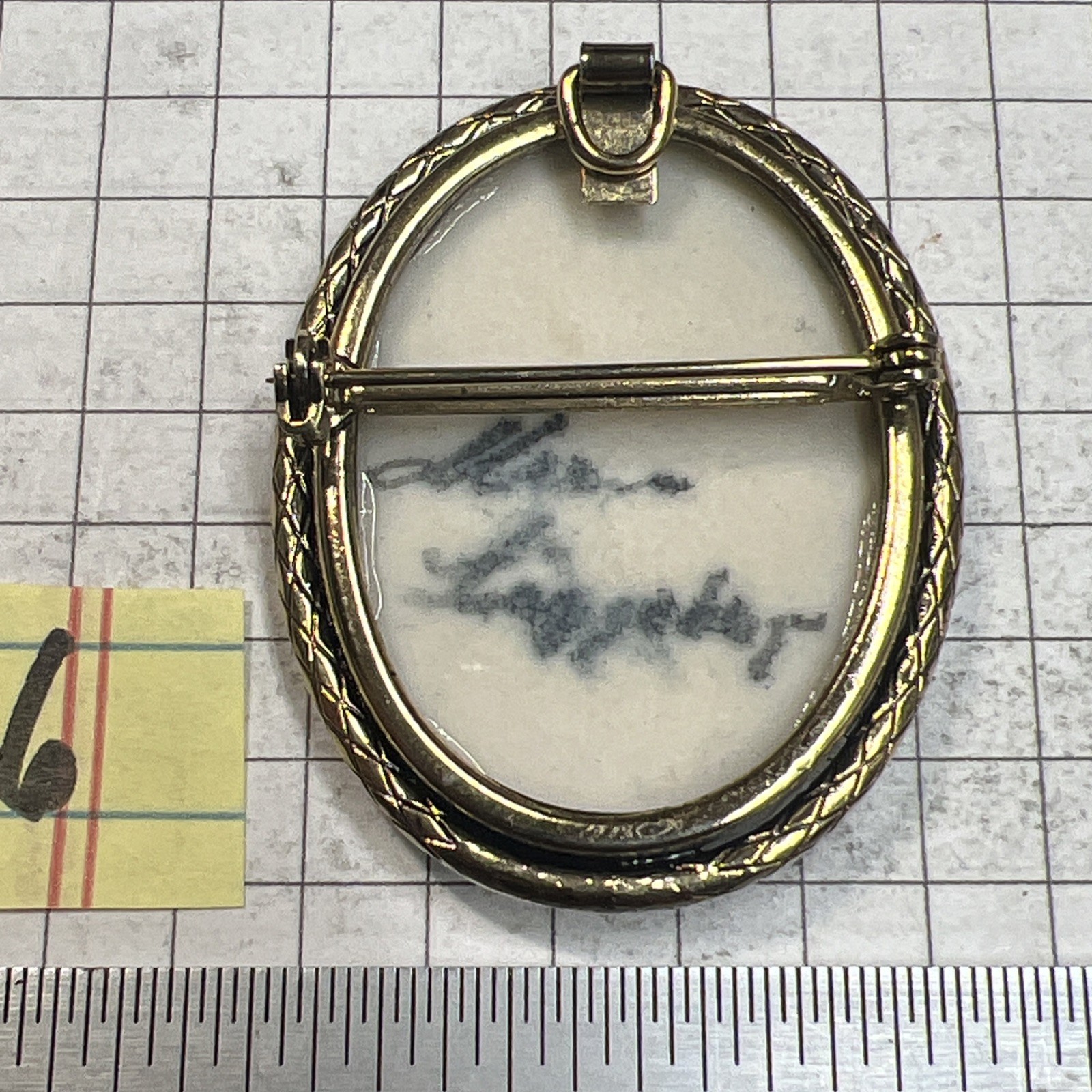 Hand Painted Brooch / Pendant - Unknown Source - … - image 6