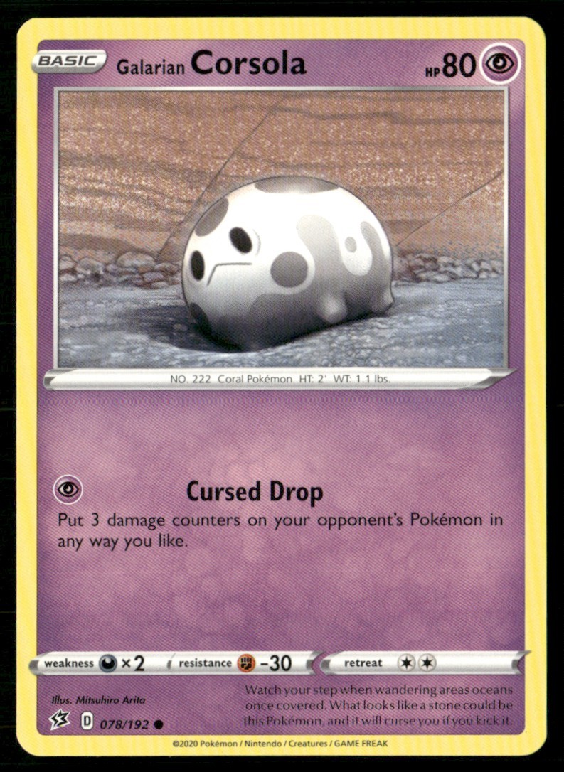 2020 Sword & Shield - Rebel Clash Galarian Corsola Basic/Common #78