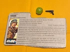 G.I. GI JOE gijoe GENERAL HAWK WEAPONS PARTS + FILE CARD LOT gun helmet FREESHIP