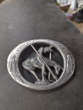 Vintage End Of The Trail Silver Belt Buckle , 1992 Colorado Usa