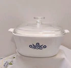 Pyrex Vintage Casserole Dish with Lid Cornflower Blue, 2.5 Quart