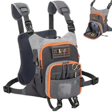 QualyQualy Fly Fishing Chest Pack Lightweight Tackle Bag Workstation