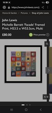 John Lewis Michelle Barratt 'Facade' Framed Print 53.5 x 53.5cm Modern Wall Art