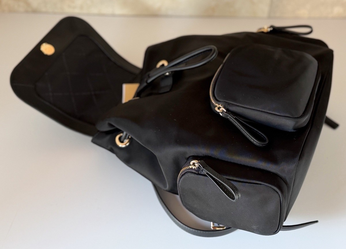 Michael Kors Abbey Large Cargo Backpack Black | eBay