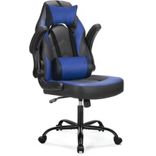 Computer Gaming Chair with Flip-up Armrest, Ergonomic Office Desk Chair with ...