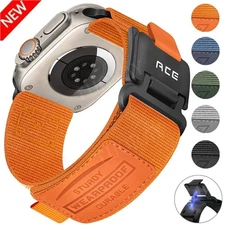 For Apple Watch Ultra 3 Series 11 10 9 8 7 6 5 4 SE Rugged Nylon Loop Strap Band