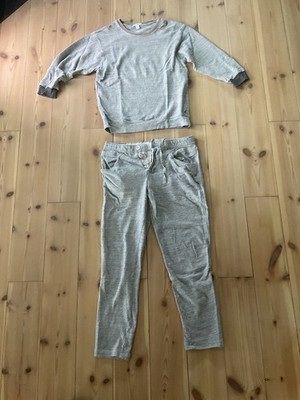 JAMES PERSE USA Freizeitanzug Damen Gr 0 / S Grau Hausanzug Jogginganzug