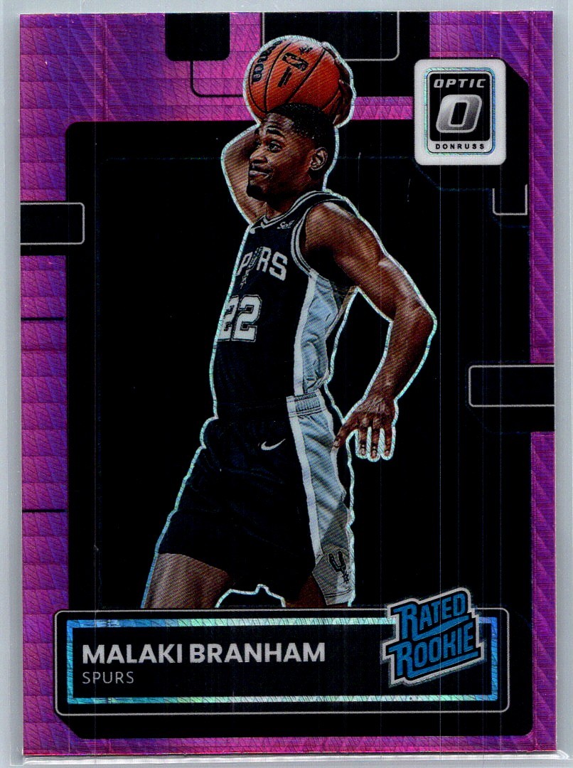 Malaki Branham 2022-23 Donruss Optic Hyper Pink Rookie #222 San Antonio Spurs
