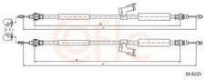 Bremsseil Seilzug Feststellbremse COFLE 10.8225 für 544 S40 V50 VOLVO 545 2 Tdi
