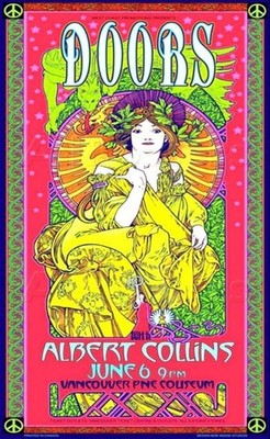 The Doors Vancouver PNE 1969 Albert Collins Poster 24x36 Print